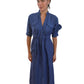 Kitx Blue Maxi Short Sleeve Hemp Dress. Size: 8