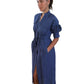 Kitx Blue Maxi Short Sleeve Hemp Dress. Size: 8