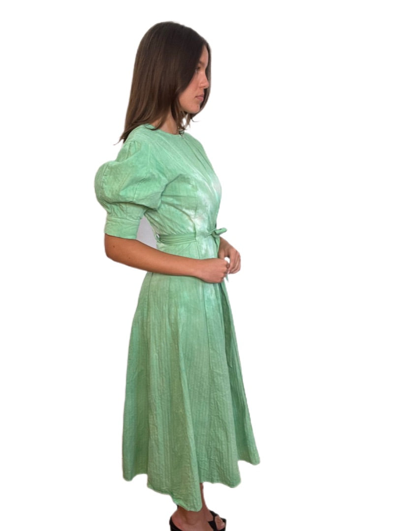 Luuda Green Maxi 3/4 Length Sleeve Dress. Size: S