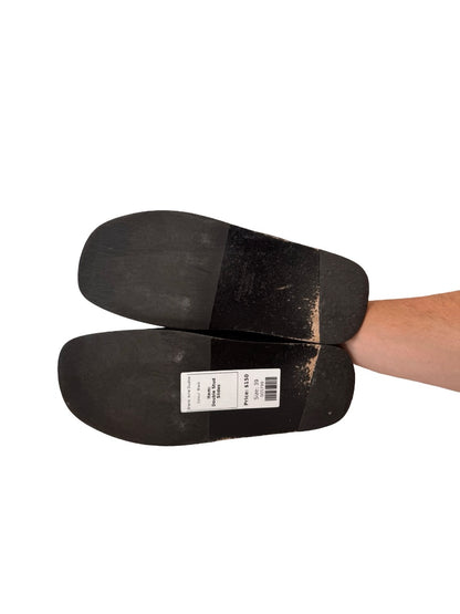 Acne Studios Black Double Stud Slides. Size: 39