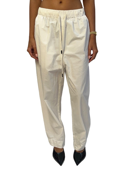 Bassike White Cotton Drawstring Pant. Size: 0