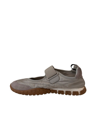 Miu Miu Grey 'Tyre Tech' Ballerina Shoes. Size: 39