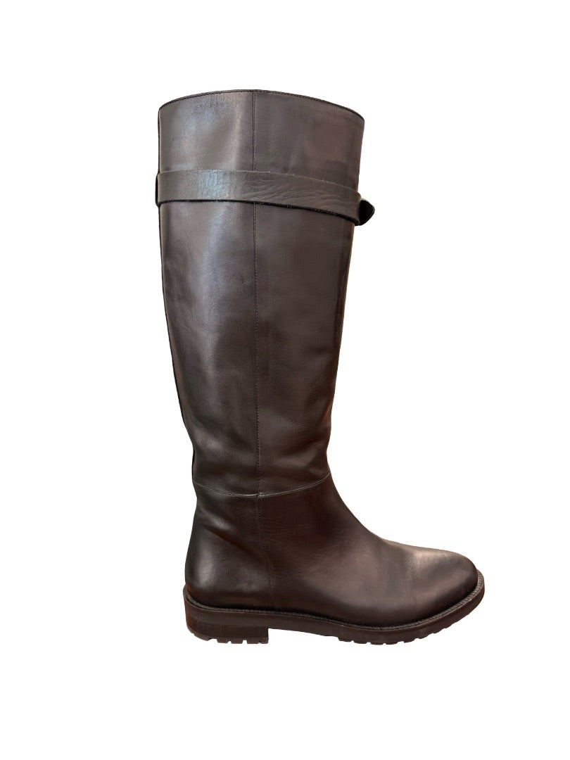 Weekend MaxMara Black Leather Riding Boots. Size: 38