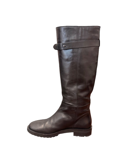 Weekend MaxMara Black Leather Riding Boots. Size: 38