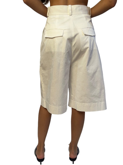 Scanlan Theodore White Cotton Shorts. Size: 6