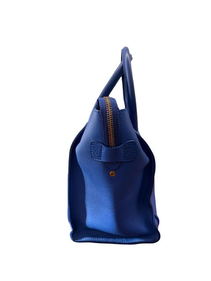 Celine Cobalt Blue 'Mini Luggage' Handbag.