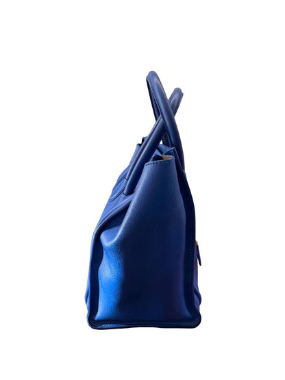 Celine Cobalt Blue 'Mini Luggage' Handbag.