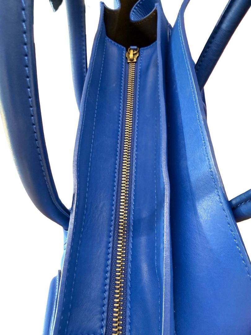Celine Cobalt Blue 'Mini Luggage' Handbag.