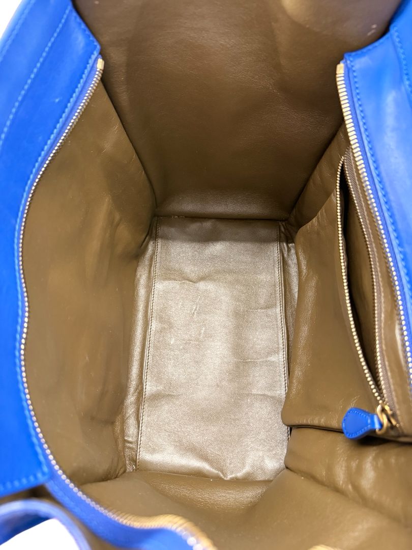Celine Cobalt Blue 'Mini Luggage' Handbag.