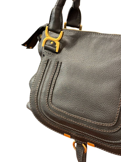 Chloe Black Small 'Marcie' Flap Handbag.