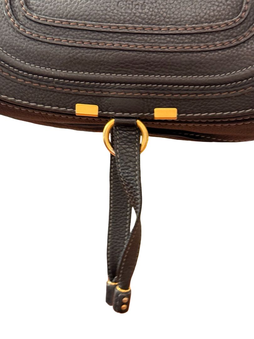 Chloe Black Small 'Marcie' Flap Handbag.