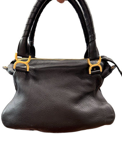 Chloe Black Small 'Marcie' Flap Handbag.