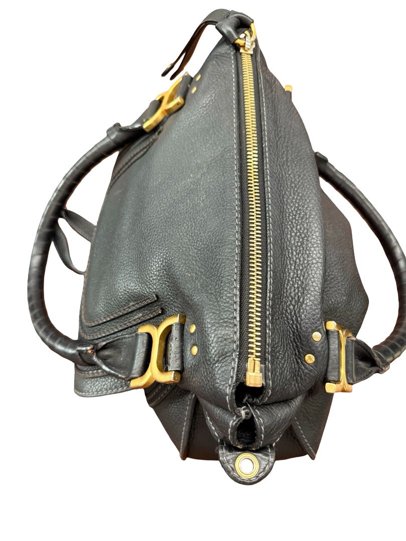Chloe Black Small 'Marcie' Flap Handbag.