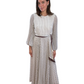 Zimmermann White & Brown Long Sleeve Polka Dot Dress. Size: 2
