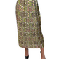 Manning Cartell Green & Pink Pleated Long Pattern Skirt. Size: XS