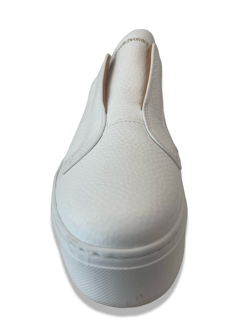 Russell & Bromley White Flatform Laceless Trainers. Size: 39.5