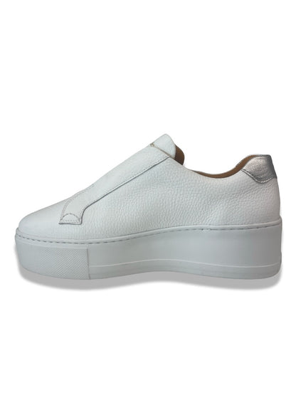 Russell & Bromley White Flatform Laceless Trainers. Size: 39.5