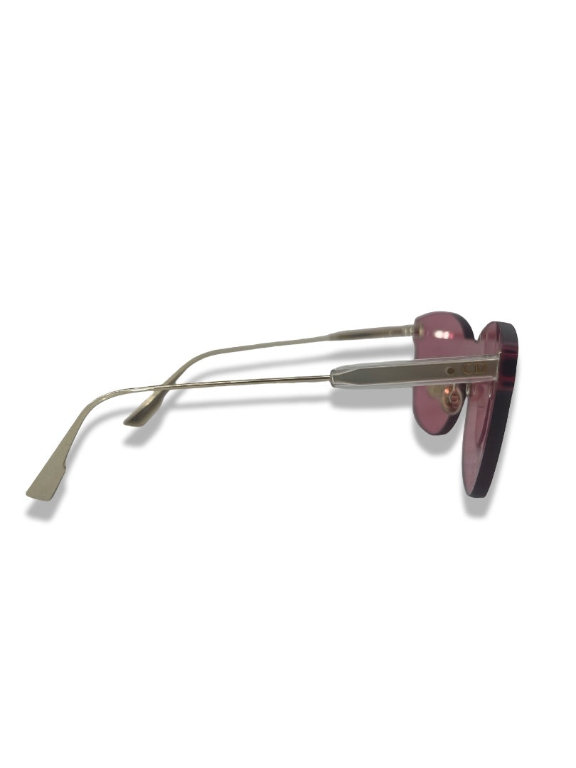 Christian Dior Pink 'Quake 2' Rimless Sunglasses.