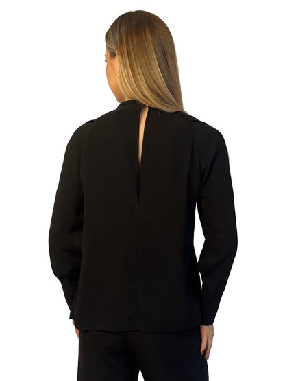 Nicholas Black Slit Sleeve Asymmetric Blouse. Size: 8