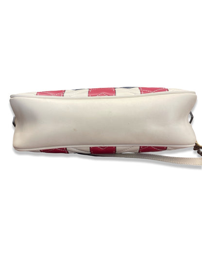 Gucci Cream / Multi-Colour GG Marmont Leather Shoulder Bag.