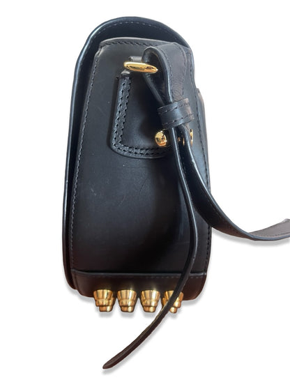 Alexander Wang Black Leather Studded 'Lia' Crossbody Bag.