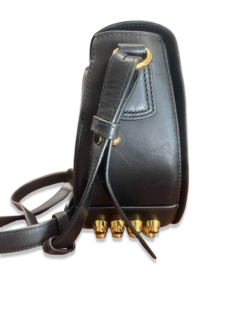 Alexander Wang Black Leather Studded 'Lia' Crossbody Bag.