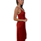 Alexander Wang Red Thin Straps Satin Dress. Size: 6
