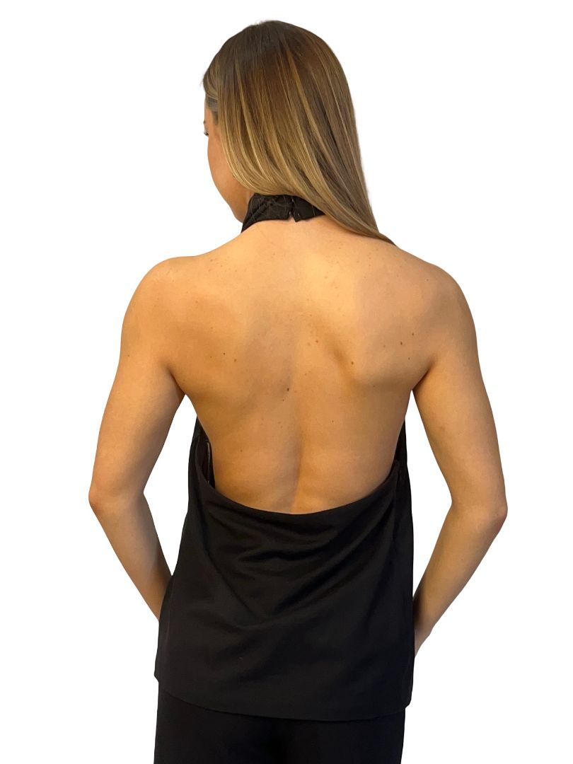Camilla & Marc Black Flori Wool Sleeveless Top. Size: 14