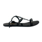 Valentino Black Rockstud Flat Sandals. Size: 37