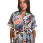Zimmermann Multicoloured Loose Shirt w Holiday Print. Size: OP