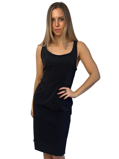 Prada Black Contour Stitch Dress. Size: 44