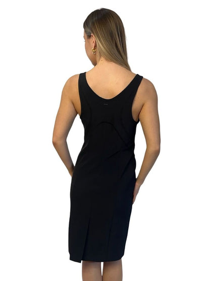 Prada Black Contour Stitch Dress. Size: 44