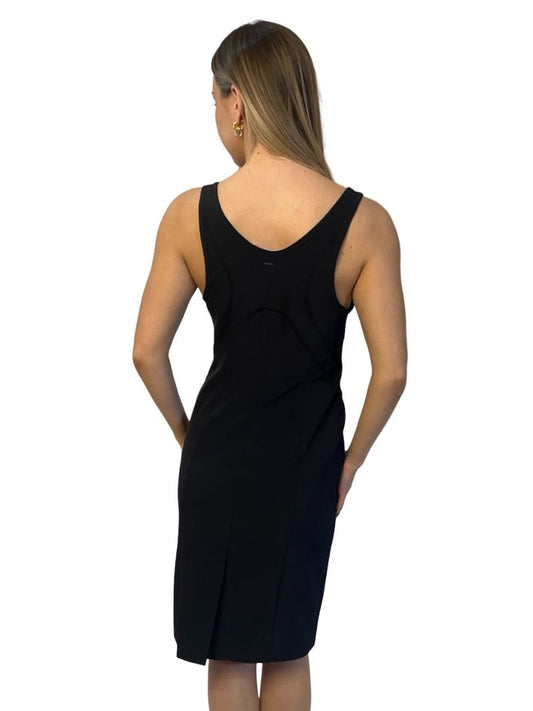 Prada Black Contour Stitch Dress. Size: 44