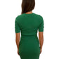 Bec & Bridge Green Knee-Length Fitted Dress