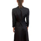 Carla Zampatti Black Midi Skirt & Blazer Suit Set. Size: 6