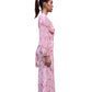 Scanlan Theodore Pale Pink Floral Long Sleeve Dress. Size: 6