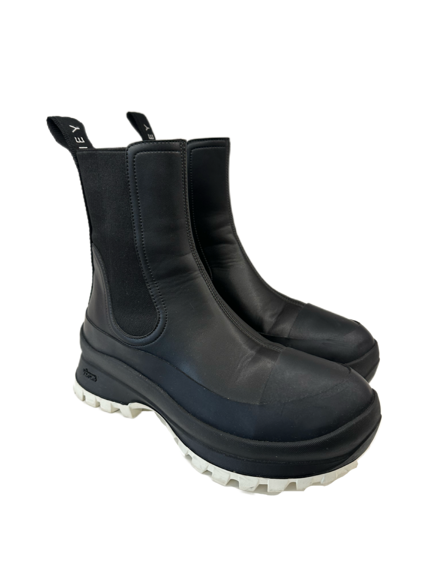 Stella McCartney Black & White Chunky Ankle Boots.  Size: 39