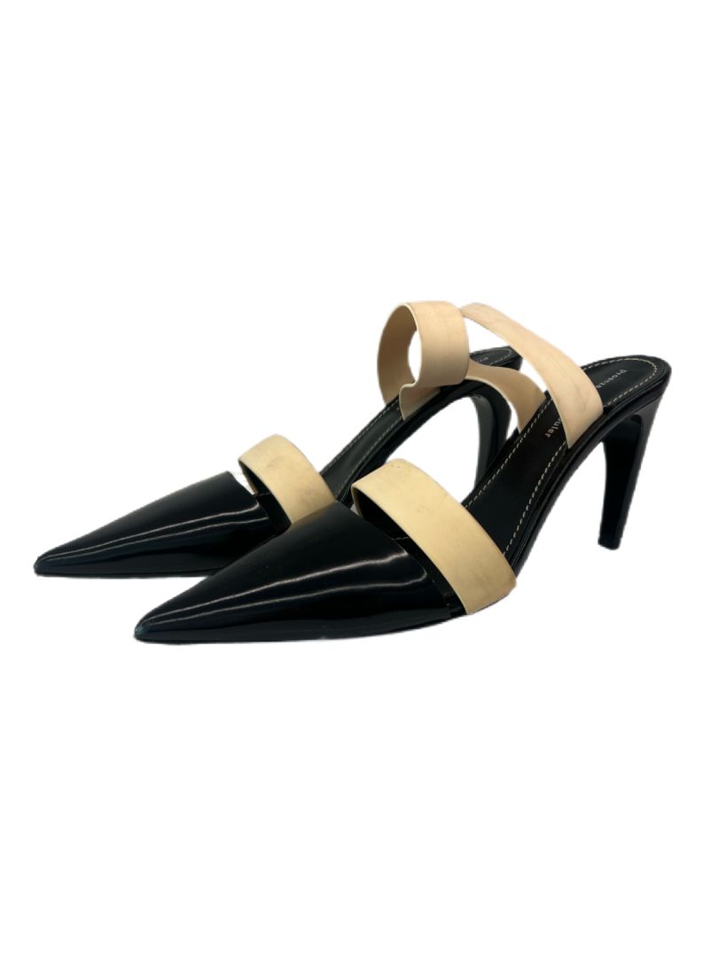 Proenza Schouler Black & Cream Kitten Heels. Size: 41