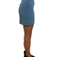 Off-White Periwinkle Blue Mini Skirt w Slit. Size: 38