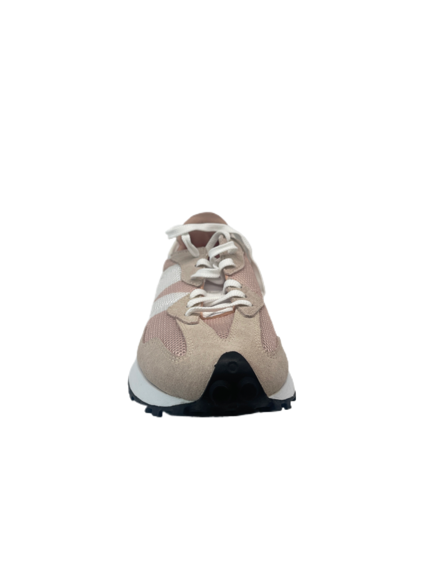 New Balance White & Pink Lace Up Sneakers. Size: 40.5