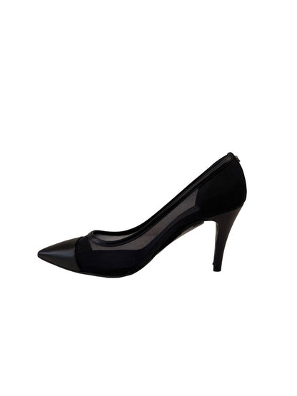 Chanel Black Mesh Point Toe Heel. Size: 38