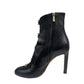 Jimmy Choo Black Heeled Ankle Boots W Gold Buttons. Size: 37