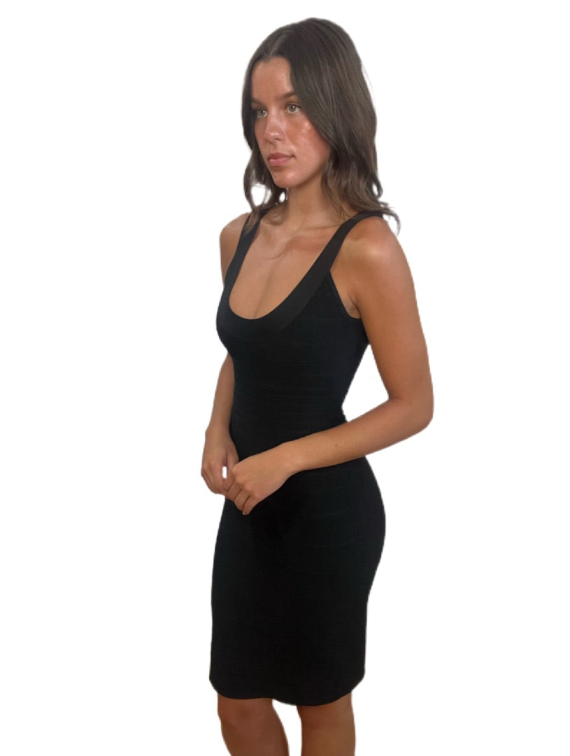 Herve Leger Black Bandage Dress. Size: S