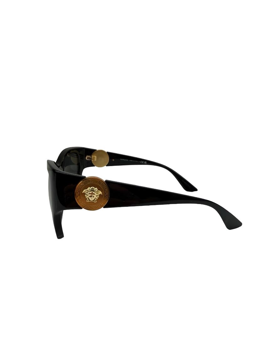 Versace Black Cat Eye 'VE4452' Medusa Head Logo Sunglasses.