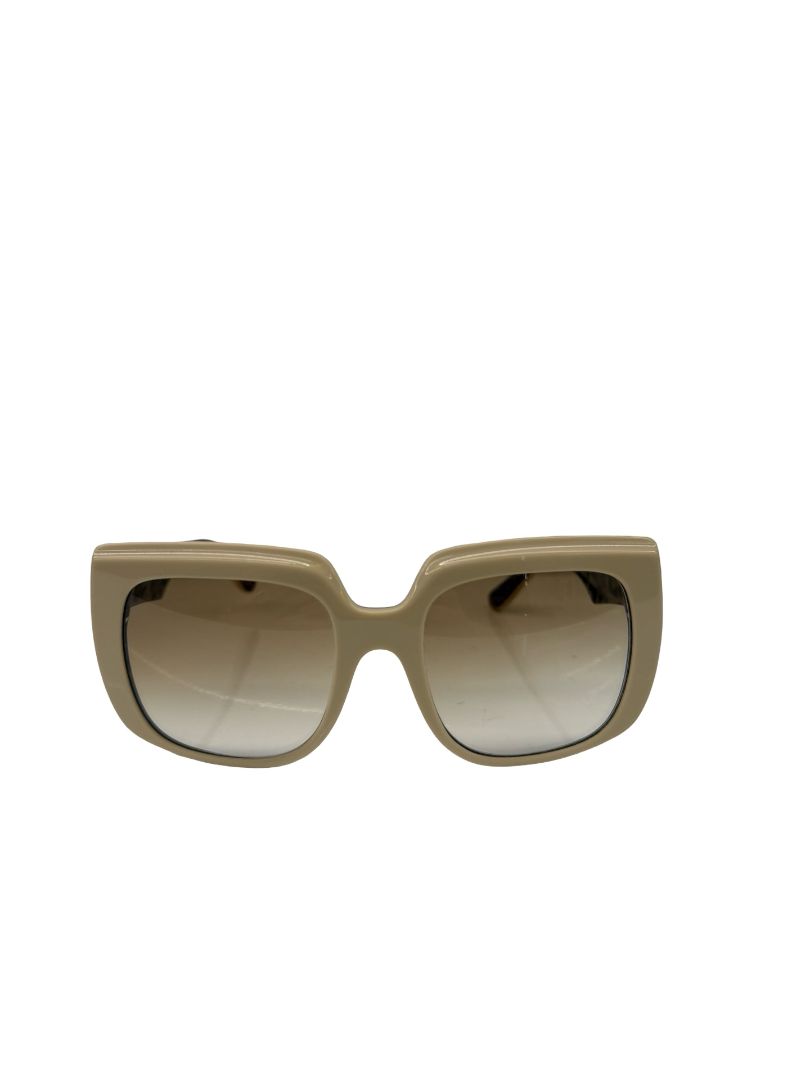 Dolce & Gabbana Cream 'DG4414' Oversized Square Sunglasses.