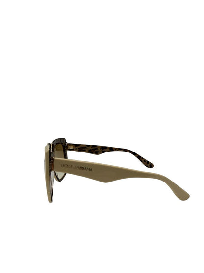Dolce & Gabbana Cream 'DG4414' Oversized Square Sunglasses.