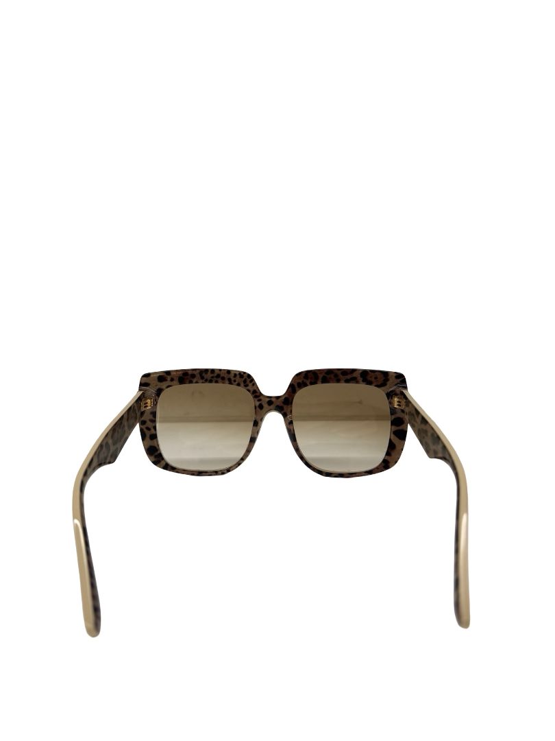 Dolce & Gabbana Cream 'DG4414' Oversized Square Sunglasses.