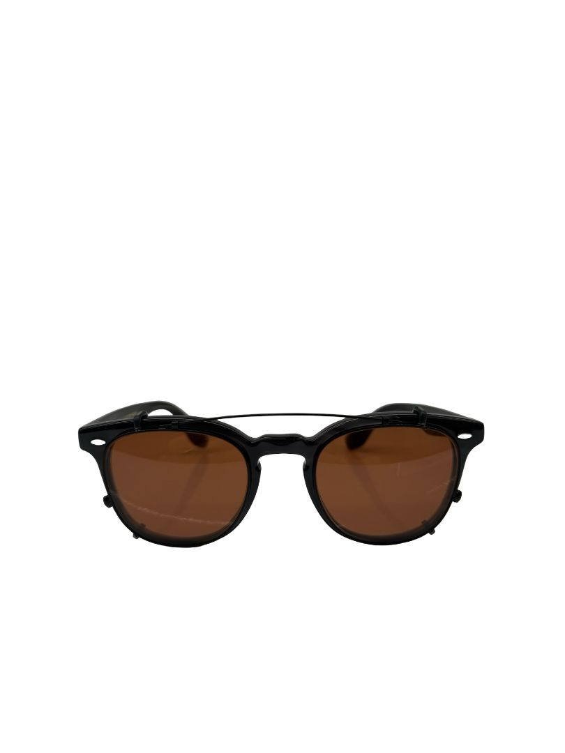 Oliver Peoples x Brunello Cucinelli Black 'Jep Clip On Optical' Sunglasses.