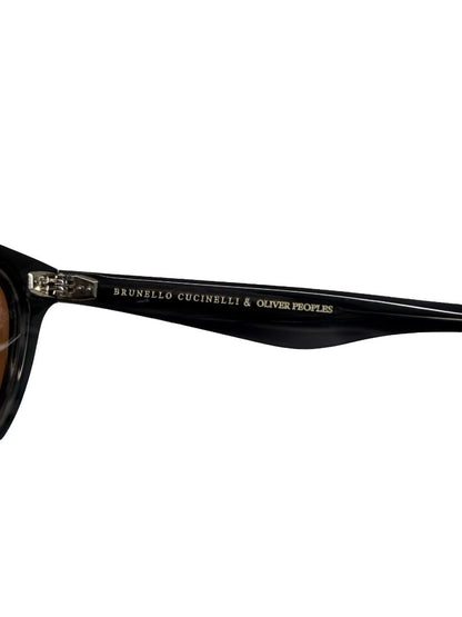 Oliver Peoples x Brunello Cucinelli Black 'Jep Clip On Optical' Sunglasses.