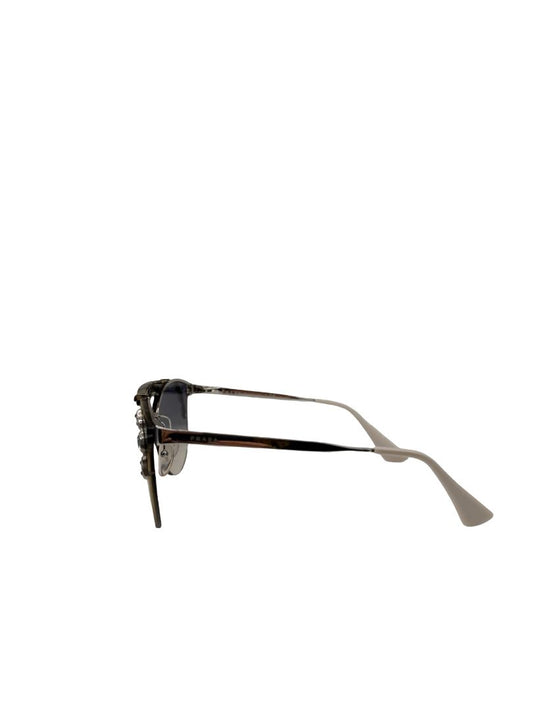 Prada Silver 'PR53US' Crystal Aviators W Tortoise Brow.